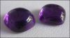 AMETHYST (ZAMBIA) � MATCHED PAIR 8 X 8 MM. SUGARLOAF CABOCHONS